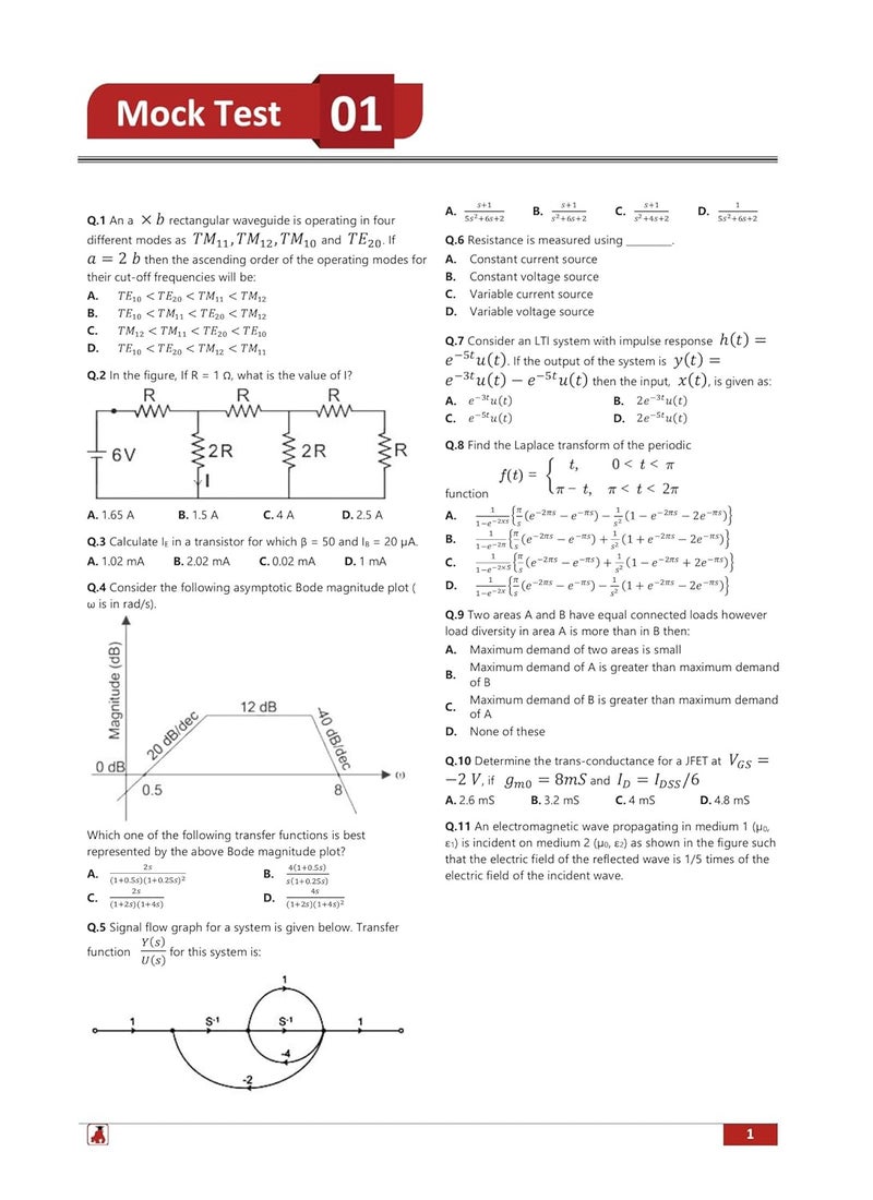 BARC Electrical Engineering (EE) Exam 2024 (Bhabha Atomic Research Centre) - 10 Full Length Mock Tests (1000 Solved Objective Questions) with Free Access To Online Tests  - Image 4