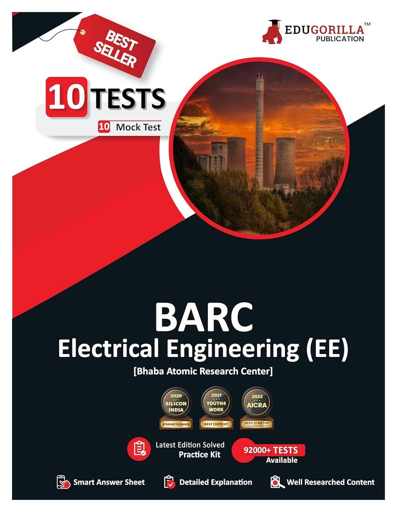 BARC Electrical Engineering (EE) Exam 2024 (Bhabha Atomic Research Centre) - 10 Full Length Mock Tests (1000 Solved Objective Questions) with Free Access To Online Tests  - Image 1
