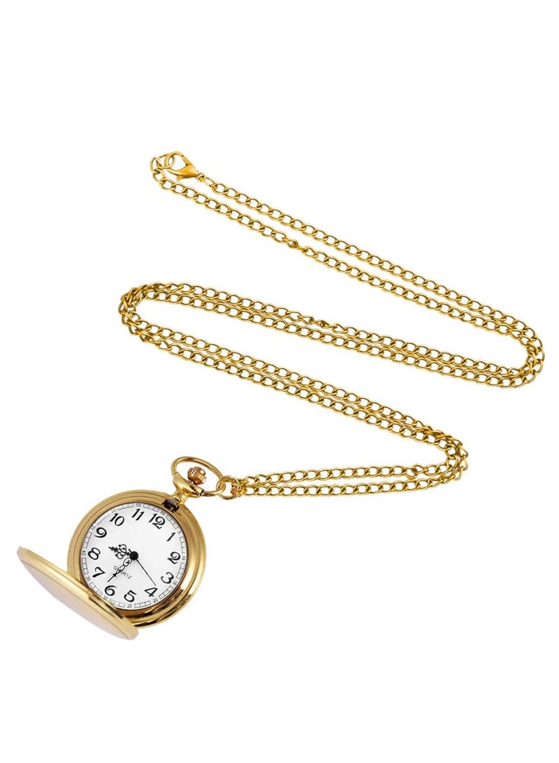 Zikra Retro Pocket Watch Set of 2 Classic Pocket Watch with Chain for Men and Women - Image 5