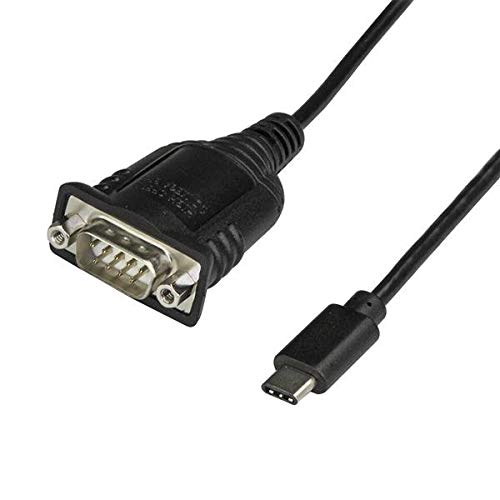 StarTech.com USB C to Serial Adapter Cable with COM Port Retention - 16" (40cm) USB Type C to RS232 (DB9) Serial Converter Cable - for PLCs, Scanners, Printers - Windows/Mac/Linux (ICUSB232PROC) - Image 2