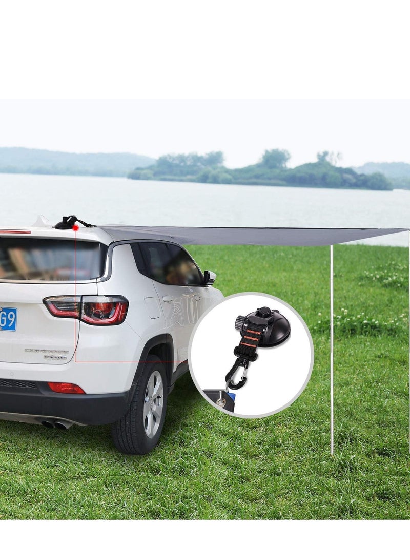 SYOSI Heavy Duty Suction Cup Anchor with Securing Hook Tie Down Camping Tarp Accessory as Car Side Awning 2 Pieces - Image 5