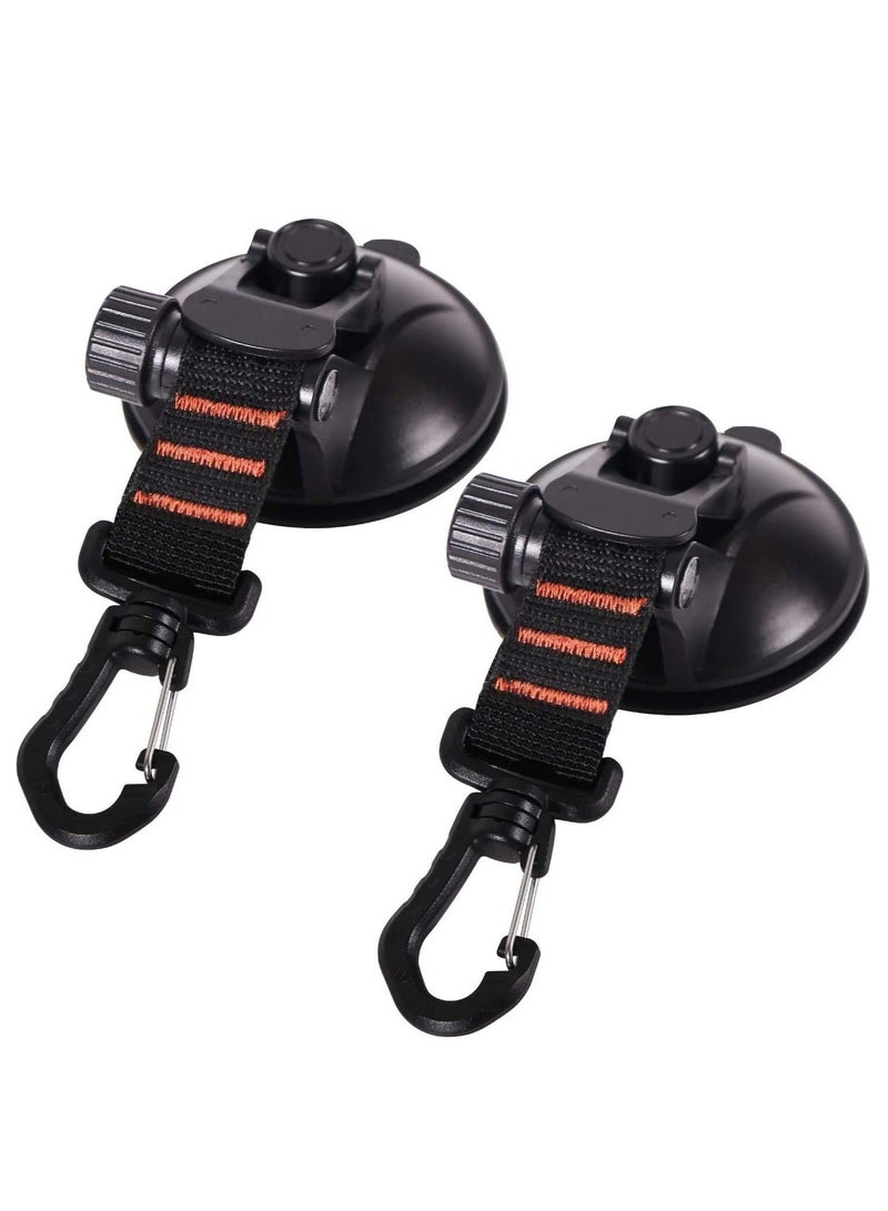 SYOSI Heavy Duty Suction Cup Anchor with Securing Hook Tie Down Camping Tarp Accessory as Car Side Awning 2 Pieces - Image 1