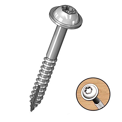Milescraft 5206 Wood Pocket Hole Screws - #7 x 2-1/2" Washer Head with Coarse Thread (50c.), Torx Drive Self-Tapping, For Indoor Use - Image 4