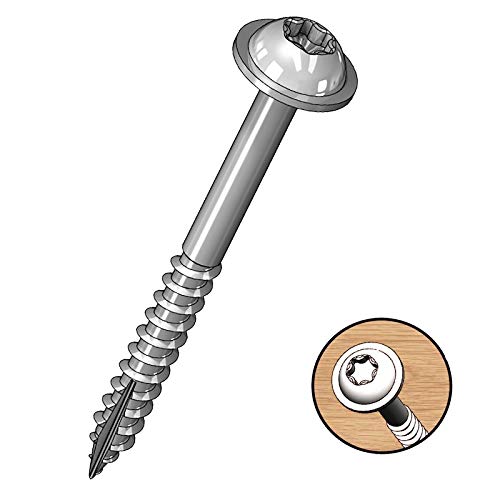 Milescraft 5206 Wood Pocket Hole Screws - #7 x 2-1/2" Washer Head with Coarse Thread (50c.), Torx Drive Self-Tapping, For Indoor Use - Image 5