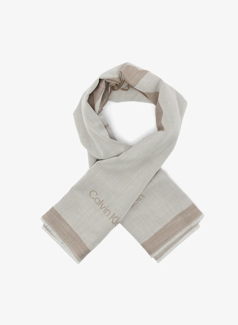 CALVIN KLEIN Square Chambray Logo Scarf