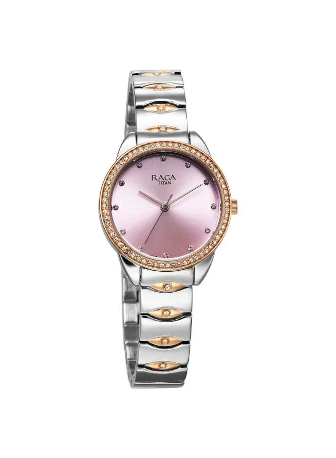 TITAN Women Analog Display Watch With Two Toned Metal Strap - 95281KM01