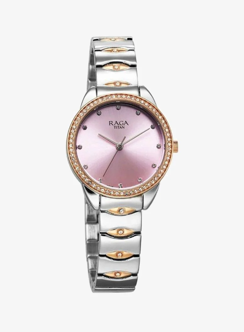 Titan Women's Metal Analog Watch 95281KM01 - 27 mm