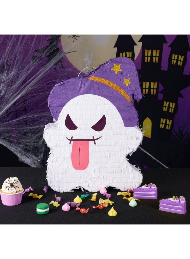 ويرنساي بينياتا الأشباح من WERNNSAI - بينياتا مخيفة لطيفة مع عصا وعصابة للعينين، ألعاب حفلات تنكرية للأطفال، لعبة بطابع المدرسة، بينياتا الأشباح الليلية، لعبة حفلات الأشباح للبنات والأولاد، 6.4 بوصة × 12.4 بوصة - Image 2