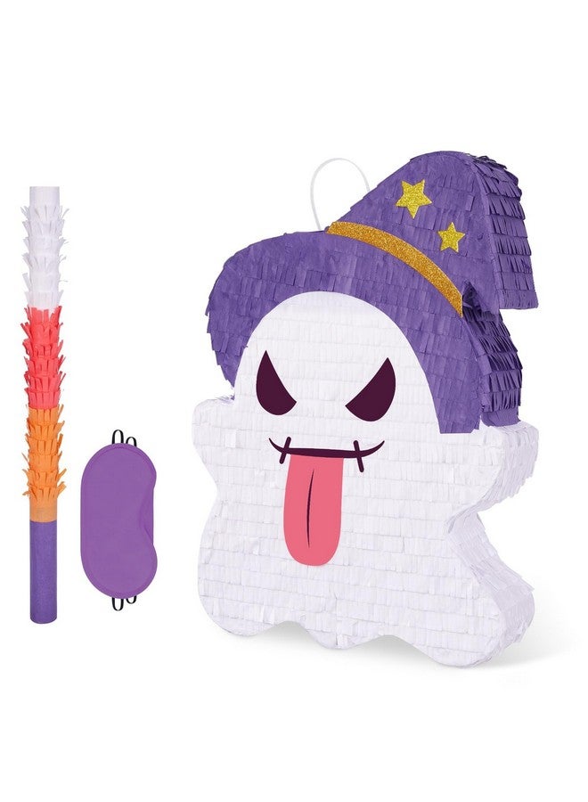 ويرنساي بينياتا الأشباح من WERNNSAI - بينياتا مخيفة لطيفة مع عصا وعصابة للعينين، ألعاب حفلات تنكرية للأطفال، لعبة بطابع المدرسة، بينياتا الأشباح الليلية، لعبة حفلات الأشباح للبنات والأولاد، 6.4 بوصة × 12.4 بوصة - Image 1