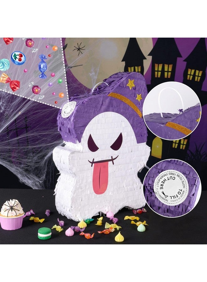 ويرنساي بينياتا الأشباح من WERNNSAI - بينياتا مخيفة لطيفة مع عصا وعصابة للعينين، ألعاب حفلات تنكرية للأطفال، لعبة بطابع المدرسة، بينياتا الأشباح الليلية، لعبة حفلات الأشباح للبنات والأولاد، 6.4 بوصة × 12.4 بوصة - Image 4