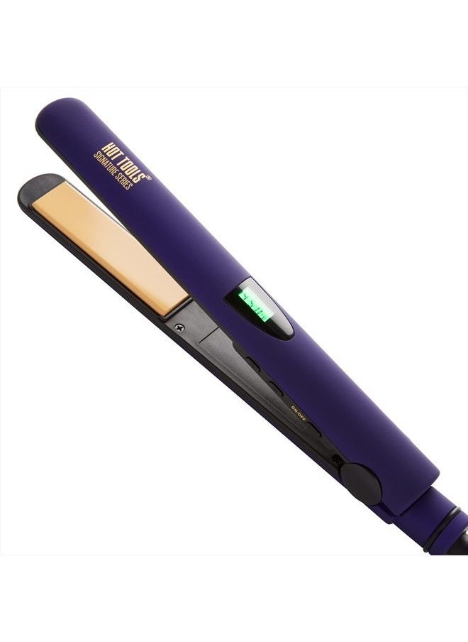 Hot Tools - Hot Tools Pro Signature Ceramic Digital Hair Flat Iron | Silky, Smooth Professional-Quality Styles, (1 in) - Image 1