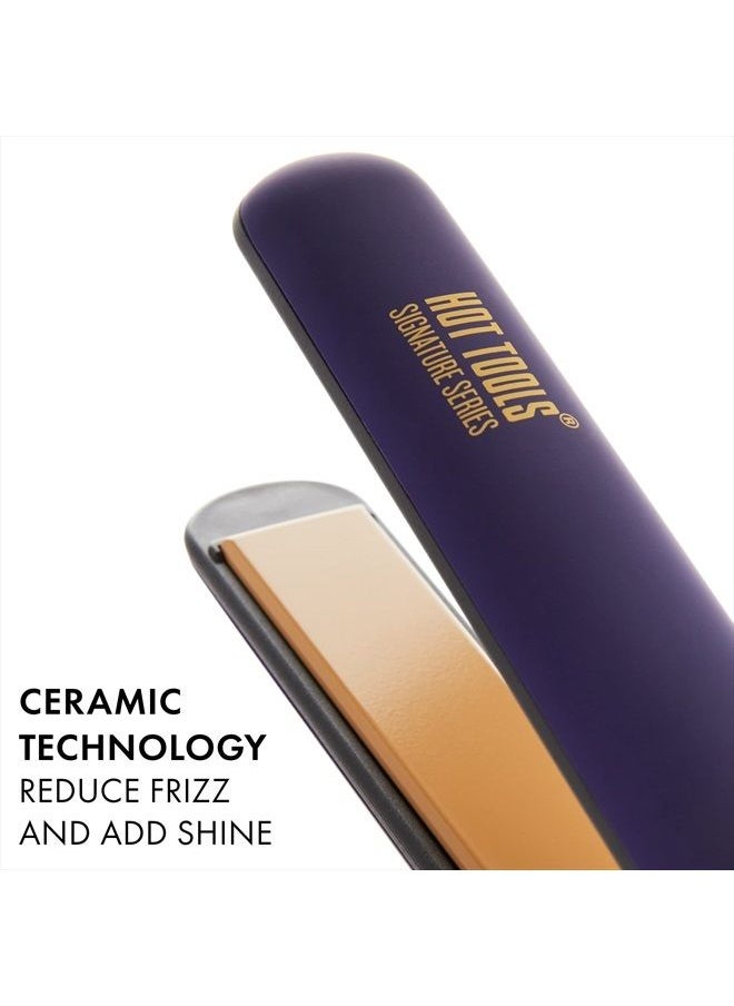 Hot Tools - Hot Tools Pro Signature Ceramic Digital Hair Flat Iron | Silky, Smooth Professional-Quality Styles, (1 in) - Image 1