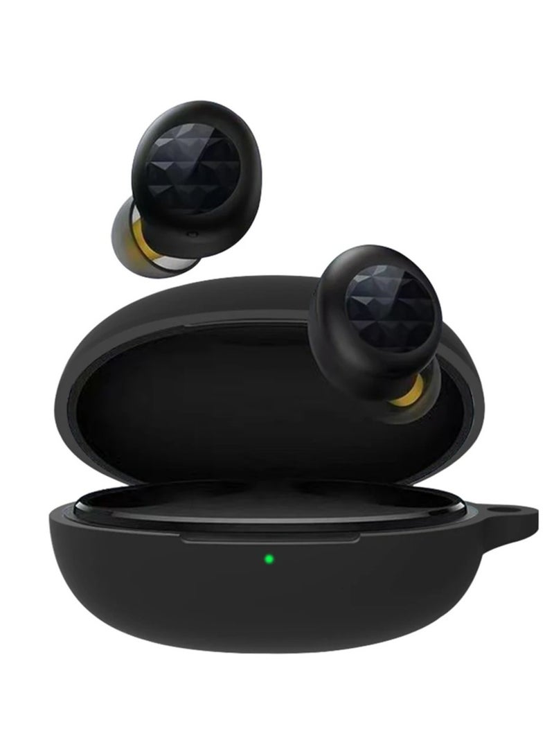 Earphone Protective Case Suitable For Realme Buds Air 2 neo/Realme Buds Q2 Cover Shockproof Shell Washable Silicone Housing Anti Dust Sleeve Frame (Black)  - Image 3