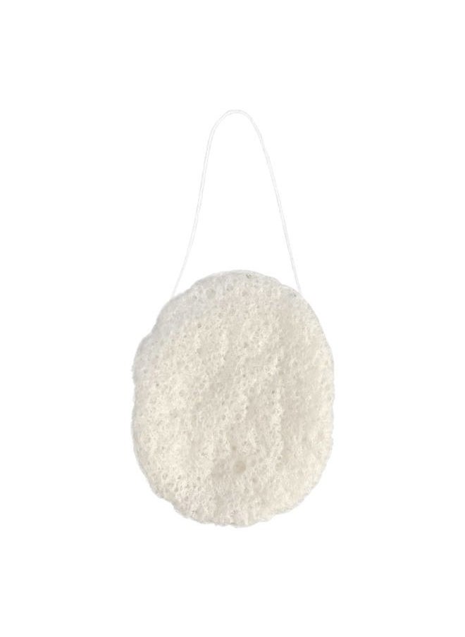 Wildpier - Beauty Konjac Sponge, Natural Luxury Facial Exfoliator, Face Scrubber, Makeup Remover, Plant Based Gentle Cleansing for Sensitive Skin, Removes Dead Skin Cells, White - Image 1