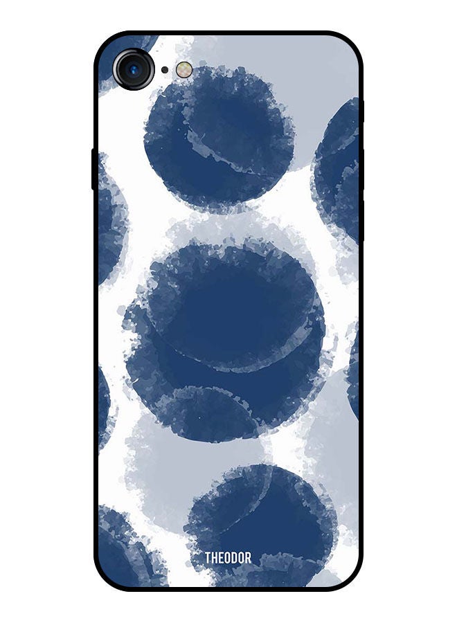 Theodor Protective Case Cover For Apple Iphone SE 2022 Circle Patterns Blue - Image 1