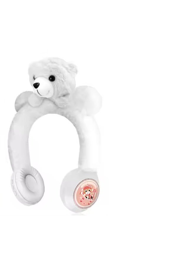 Bear Headphones for Kids Animal Plush Headphones for Children Wireless Overhead Headphone with Memory Card - Image 3
