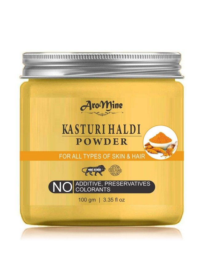 Aromine Natural And Organic Kasturi Haldi Powder For Brightening And Glowing Skin Face Pack 100Gm - Image 1