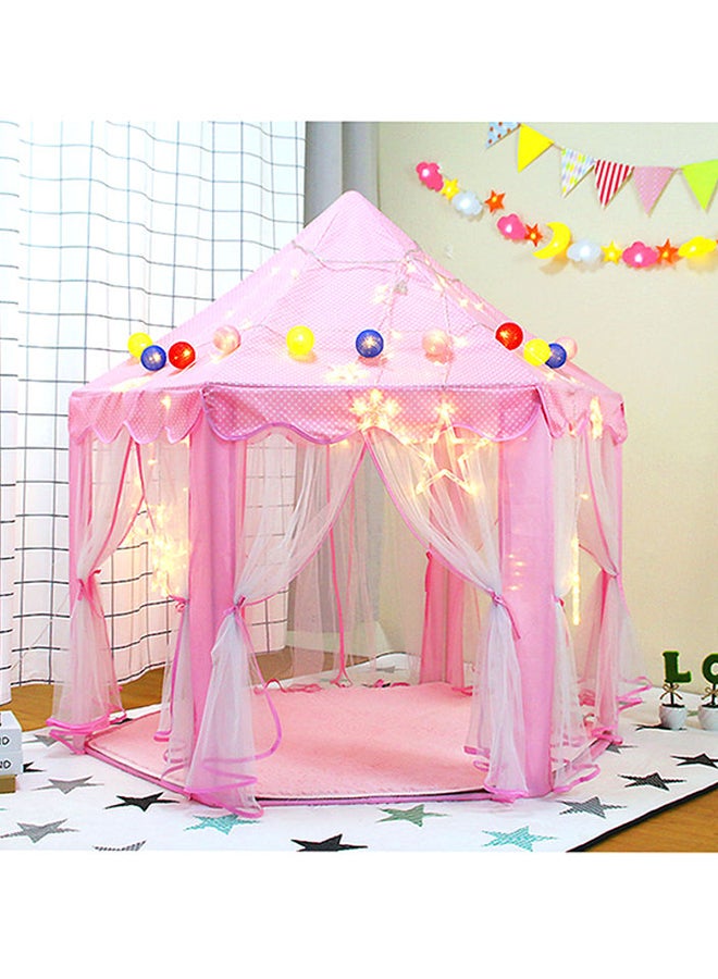 Foldable Portable Stylish Unique Design Hexagonal Indoor Outdoor Princess Castle Play House Tent 140x135x140cm - Image 4
