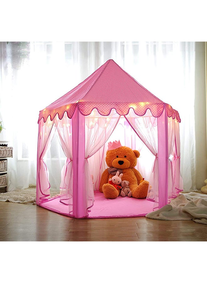 Foldable Portable Stylish Unique Design Hexagonal Indoor Outdoor Princess Castle Play House Tent 140x135x140cm - Image 5