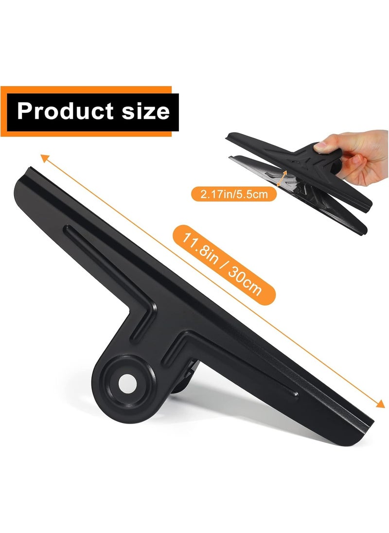 Oasisgalore - Extra Large Bulldog Clips - Black Stainless Steel (11.8 inch/30 cm) - Image 1