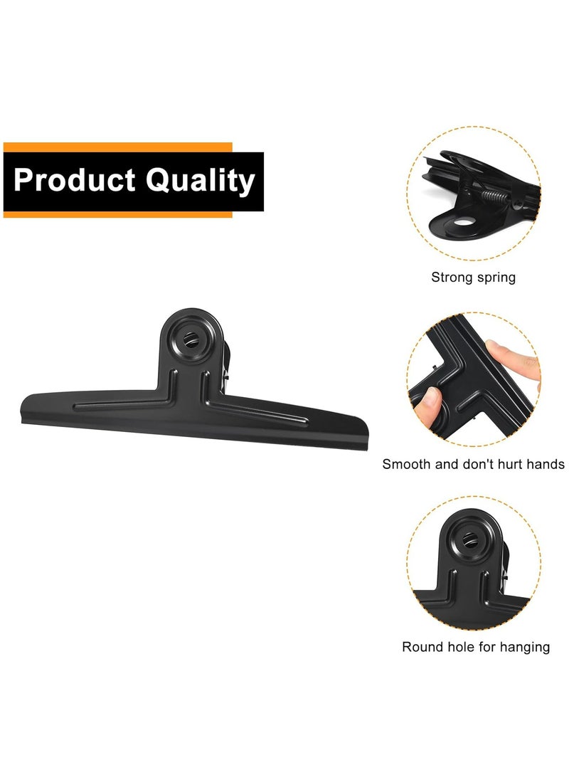 Oasisgalore - Extra Large Bulldog Clips - Black Stainless Steel (11.8 inch/30 cm) - Image 1