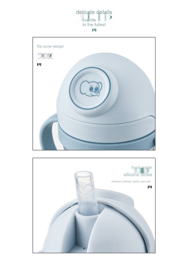 NIBEMINENT Cartoon Plastic Straw Cup Primary School Kindergarten Baby Summer Drop-resistant Portable Kettle  - Image 2