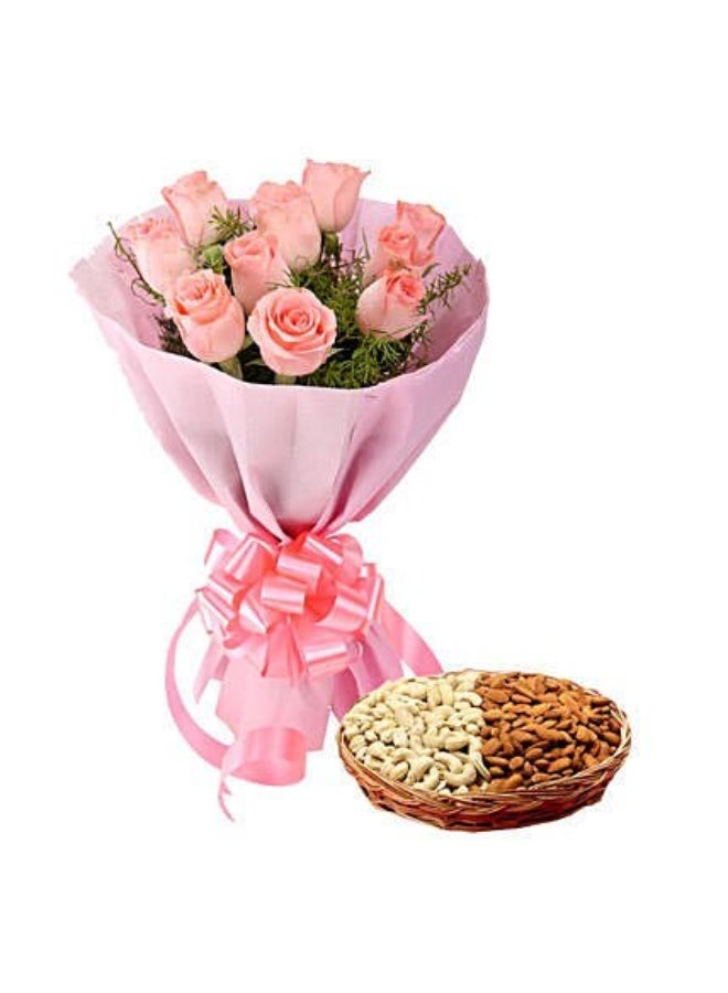 Carmel Flowers فواكه مجففة مع ورود وردية