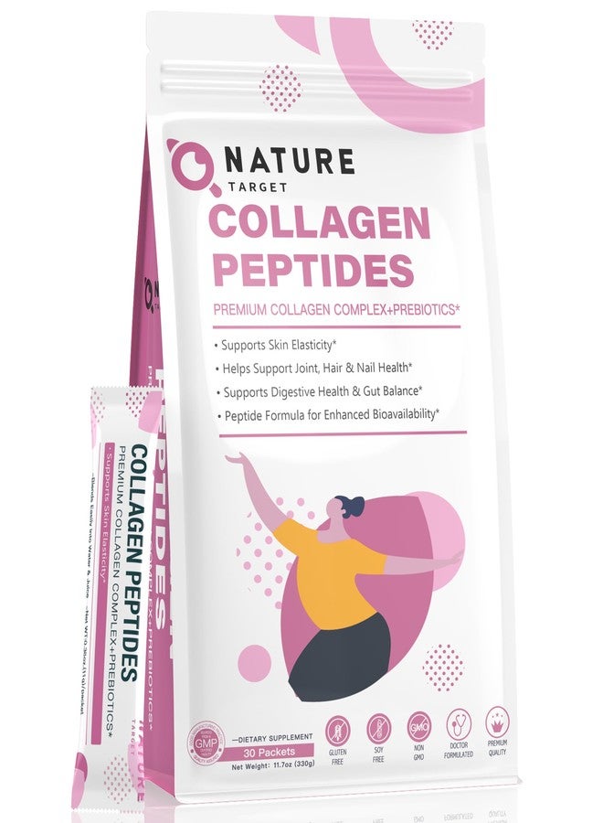 NATURE TARGET Multi Collagen Peptides Powder - Type I, II, III, V, X - Enhanced Absorption, Hydrolyzed Collagen Peptides with Prebiotics, Sugar-Free, Skin Hair Nail & Joint Support, Non-GMO - Image 1