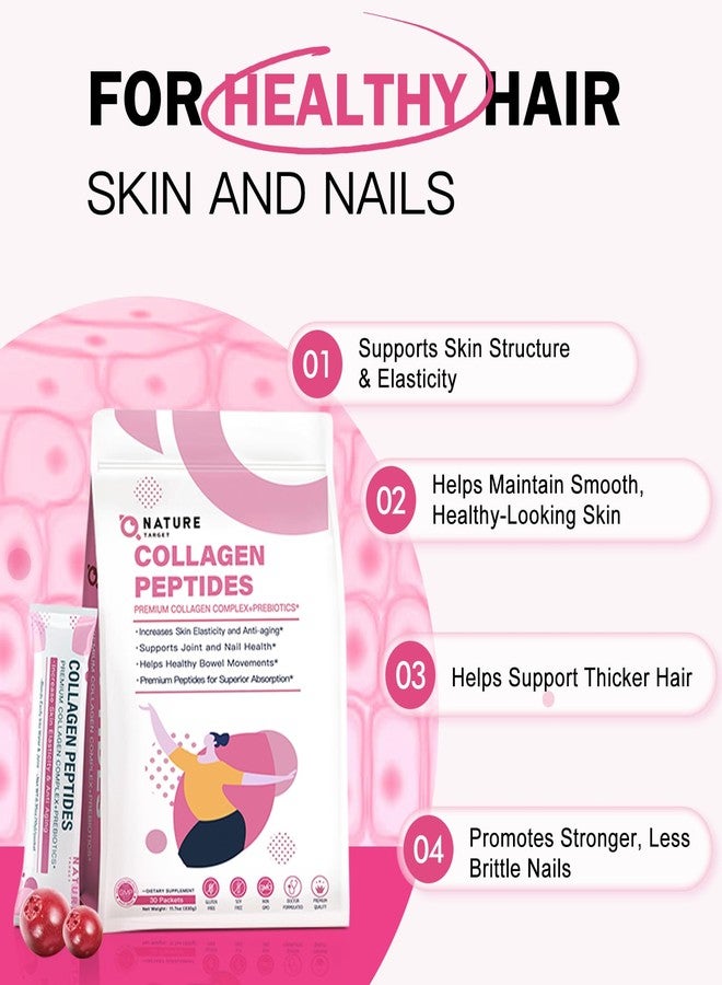 NATURE TARGET Multi Collagen Peptides Powder - Type I, II, III, V, X - Enhanced Absorption, Hydrolyzed Collagen Peptides with Prebiotics, Sugar-Free, Skin Hair Nail & Joint Support, Non-GMO - Image 3