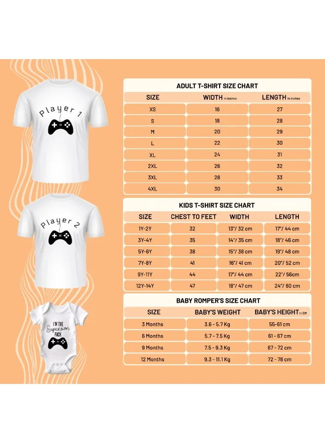 Matching Family Outfits  Player 1 & Player 2 Matching T-Shirts | Gamer Dad and Son Outfits | Family Gaming Shirts | Father-Son Matching Clothes | Video Game Tees for Kids  | Best Price UAE