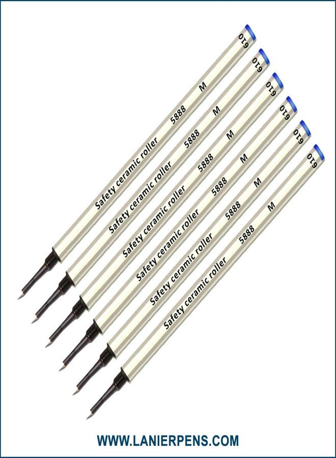 Lanier Pens Schmidt 5888 M Safety Ceramic Rollerball Metal Refill - Blue (Medium Tip 0.7mm) - Pack of 6 - Image 5