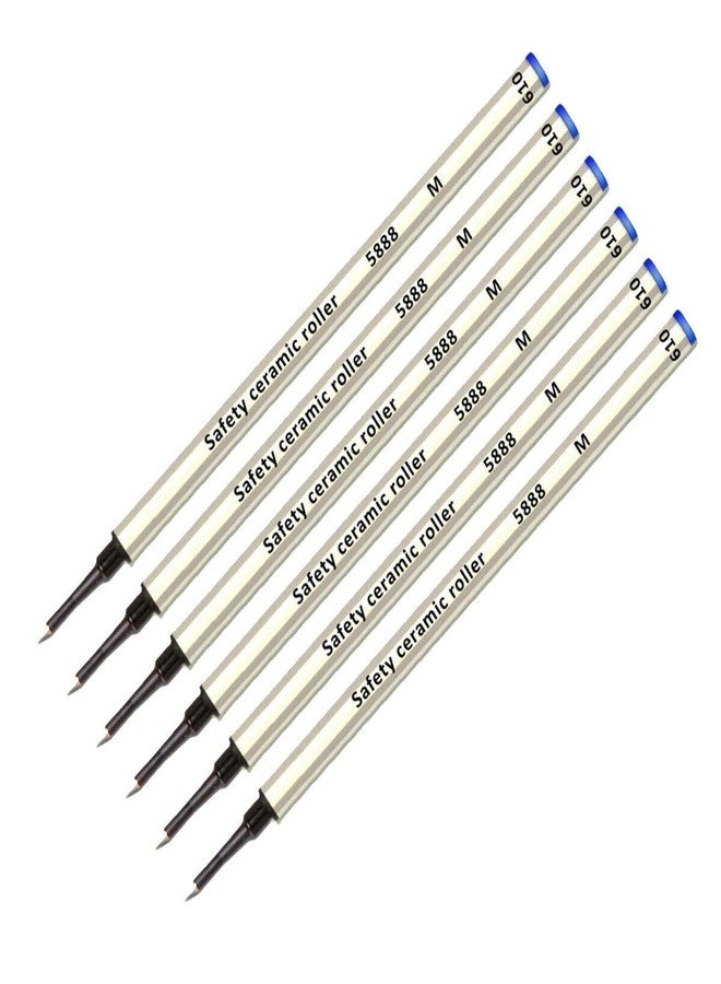 Lanier Pens Schmidt 5888 M Safety Ceramic Rollerball Metal Refill - Blue (Medium Tip 0.7mm) - Pack of 6 - Image 4