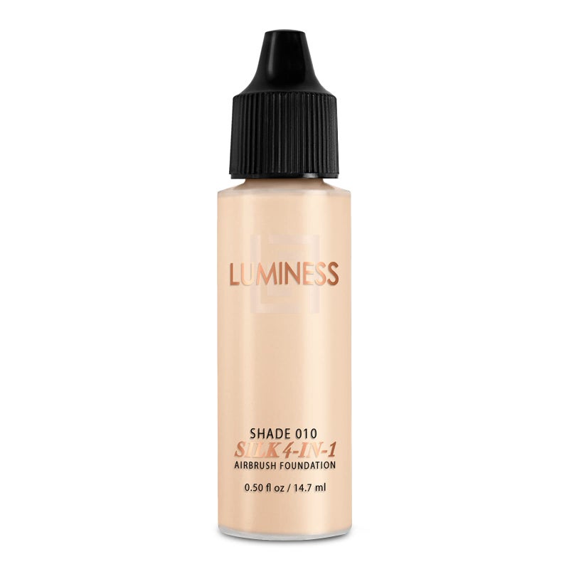 Luminess Air Silk 4-In-1 Airbrush Foundation- Foundation, Shade 010 (.5 Fl Oz) - Sheer to Medium Coverage - Anti-Aging Formula Hydrates and Moisturizes - Professional Makeup Kit for Cordless Air Brush - Image 1