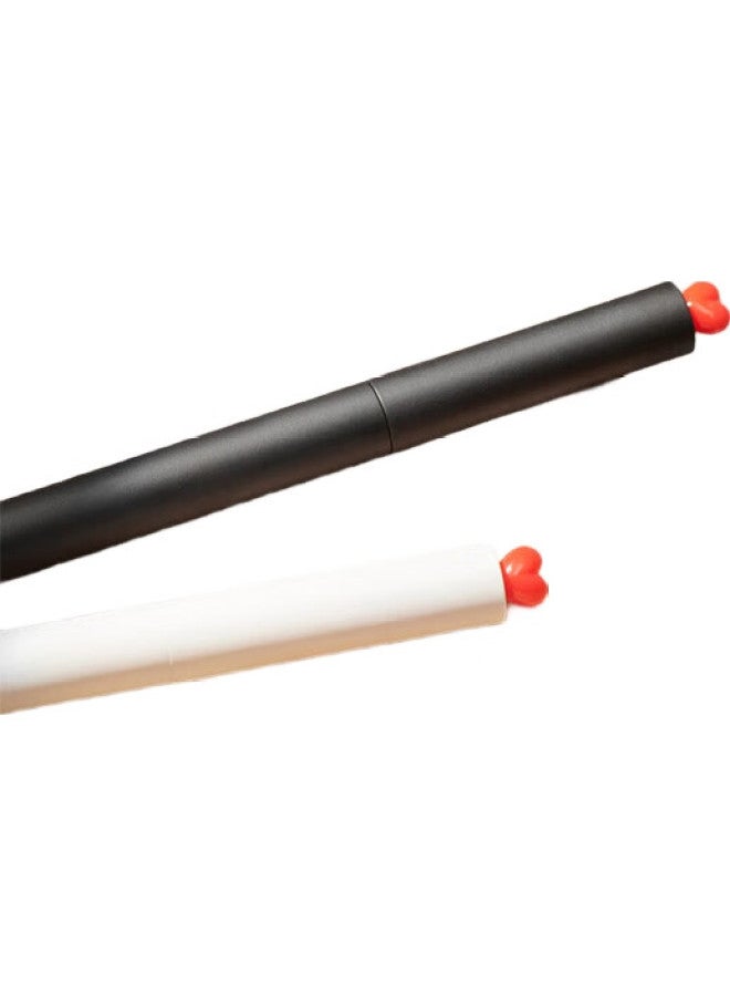 Kaco [Back To School Essential] Kaco Heart-Shaped Gel Pen, Stylish 0.5Mm Bullet Tip, Black, Signature Pen, Rotating Refill, Water-Based Pen, Exam Pen - Image 2