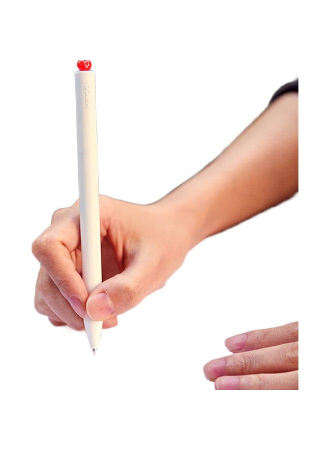 Kaco [Back To School Essential] Kaco Heart-Shaped Gel Pen, Stylish 0.5Mm Bullet Tip, Black, Signature Pen, Rotating Refill, Water-Based Pen, Exam Pen - Image 1
