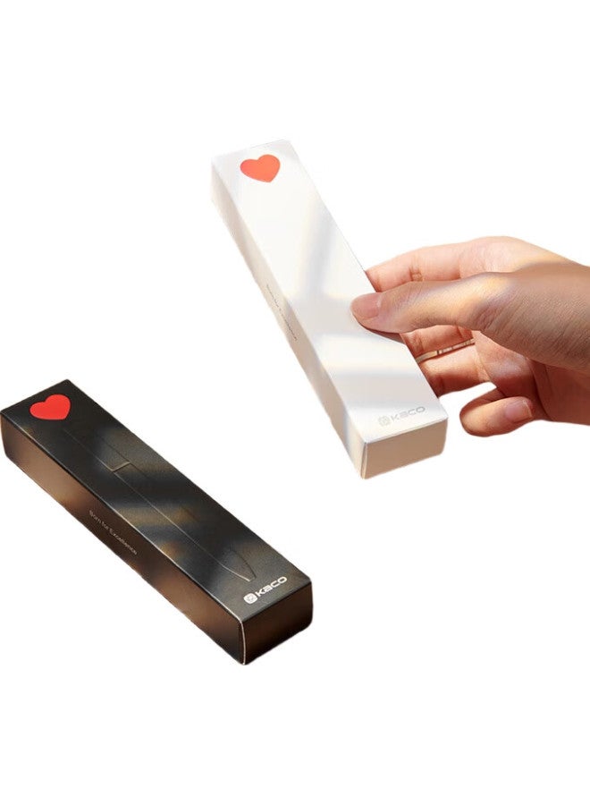 Kaco [Back To School Essential] Kaco Heart-Shaped Gel Pen, Stylish 0.5Mm Bullet Tip, Black, Signature Pen, Rotating Refill, Water-Based Pen, Exam Pen - Image 3