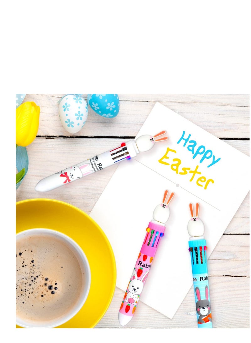 KASTWAVE 12 PCS Lovely Rabbit Pens, 0.5 mm Kawaii Gel Ink Pen, Retractable Multicolor Pen,  Novelty School Party Gift, Suitable for School Office Supplies Prize Gift - Image 5