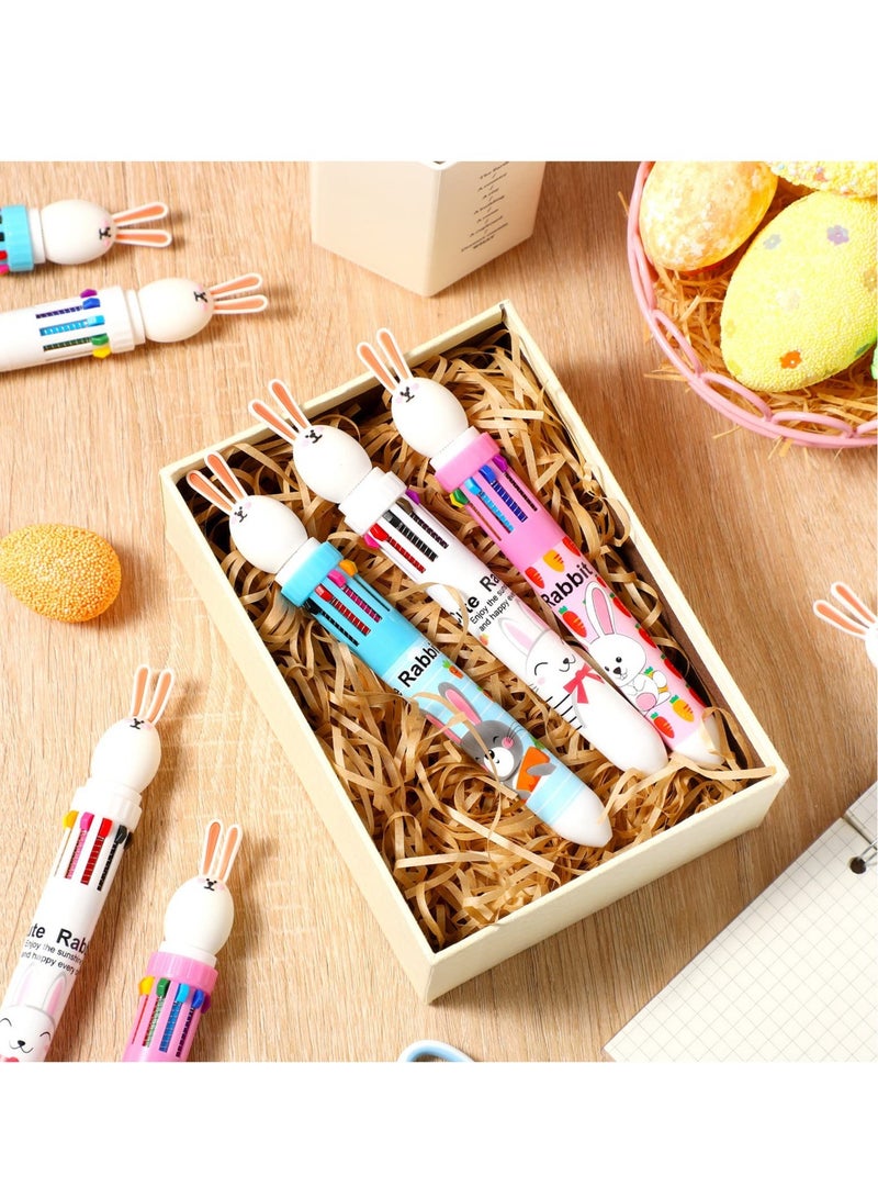 KASTWAVE 12 PCS Lovely Rabbit Pens, 0.5 mm Kawaii Gel Ink Pen, Retractable Multicolor Pen,  Novelty School Party Gift, Suitable for School Office Supplies Prize Gift - Image 4