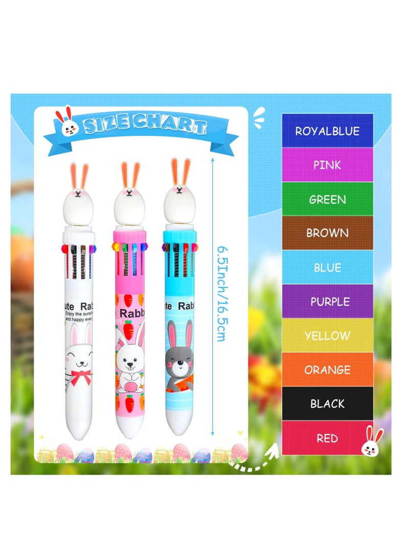 KASTWAVE 12 PCS Lovely Rabbit Pens, 0.5 mm Kawaii Gel Ink Pen, Retractable Multicolor Pen,  Novelty School Party Gift, Suitable for School Office Supplies Prize Gift - Image 3