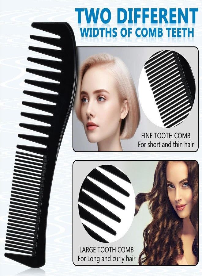 SIMPOR 2 Pack Wide Tooth Comb for Curls and Detangling Comb Set, Large Wavy Tooth Detangler Brush and Double Sided Styling Hair Comb for Wet Dry Hair, Shower Barber Combs for Women Men Thick Curly - Image 3