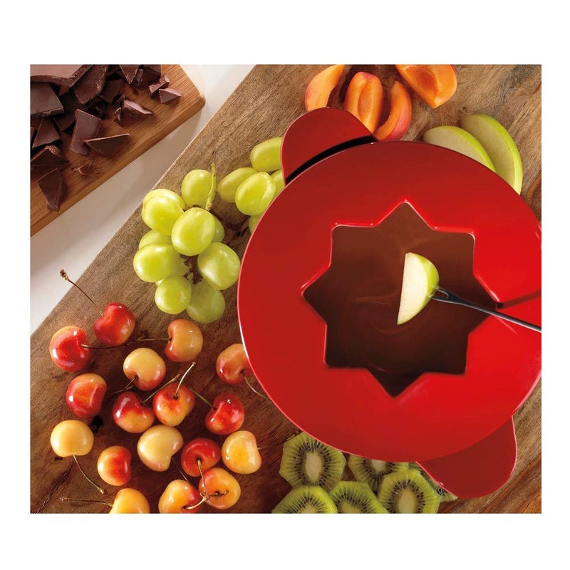 Cuisinart 13-Piece Cast Iron Fondue Set, Red - Image 3