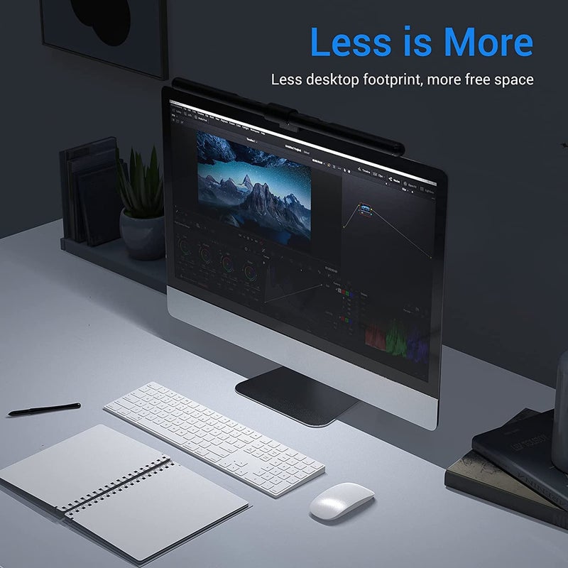 Quntis Computer Monitor Light, Screen Light Bar No Glare, 20.4'' Monitor Lamp with Auto-Dimming, Adjustable Brightness and Color Temperature, USB Reading LED Monitor Light for Desk/Home/Office - Image 2