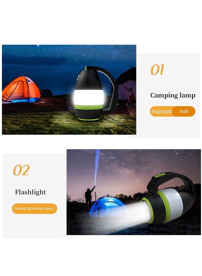Outdoor Power Supply Multifunctional Mobile Lighting Soft Light Suitable for Camping/outdoor Lighting/Travel/Phone Charging (Black)