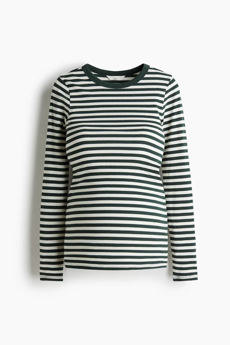 H&M MAMA Ribbed jersey top