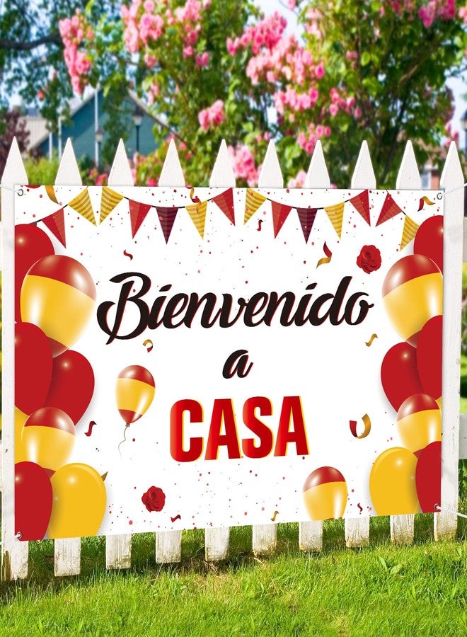 INNORU Bienvendo a Casa Backdrop Banner, Spanish Homecoming Housewarming Party Photography Backdrop Durable Fabric, Fiesta Party Home Family Decorations Photo Booth Props 6x4ft - Image 5