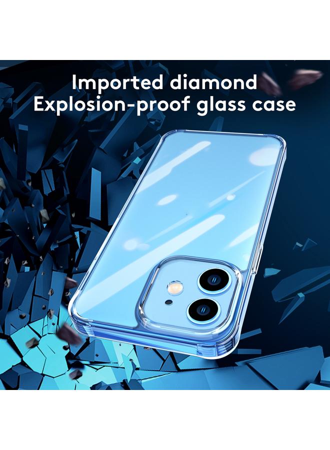 زبون جراب لهاتف iPhone 12 مصنوع من مادة TPU + جراب زجاجي مقوى مقاوم للصدمات - Image 4