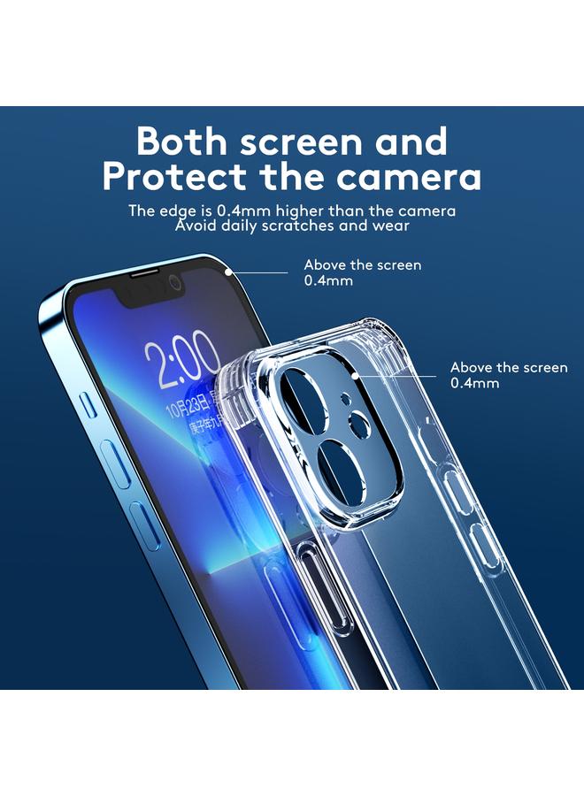 زبون جراب لهاتف iPhone 12 مصنوع من مادة TPU + جراب زجاجي مقوى مقاوم للصدمات - Image 5