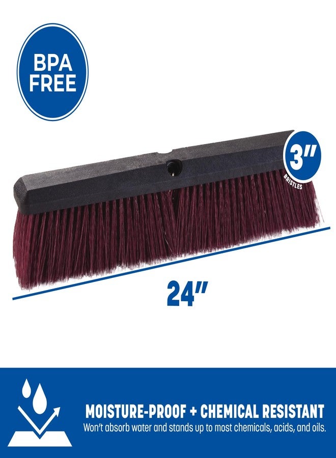 SPARTA Flo-Pac Plastic Heavy Sweep with Stiff Bristles for Cleaning, 24 Inches, Black - Image 2