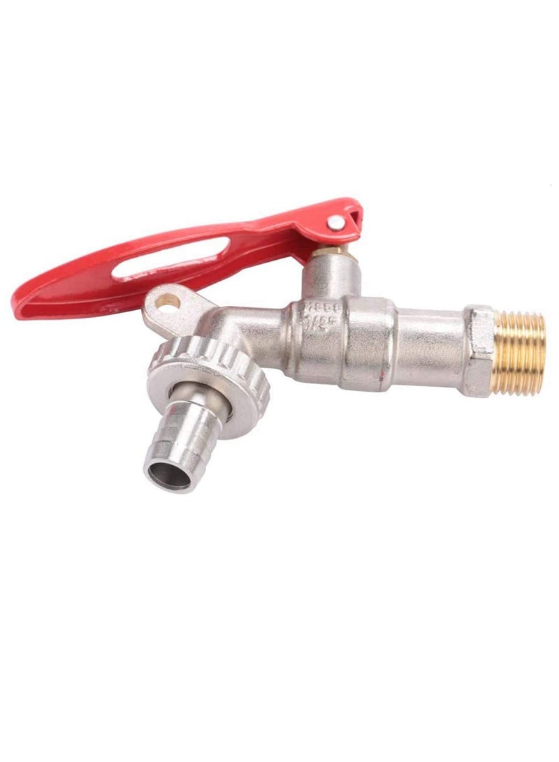 SYOSI Home Water Tap, Brass Thread Water Supply Manual Tap Lockable Faucet Home Outdoor Garden Tool Durable Bibcock Outside Garden Tap, 1/2 Inch  - Image 5