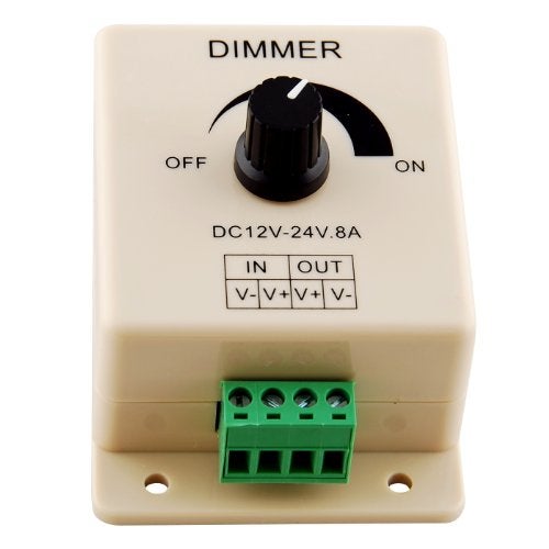 JacobsParts Manual Dimmer Switch for LED Strip Light, 12V 8A Mountable with Terminals - Image 2